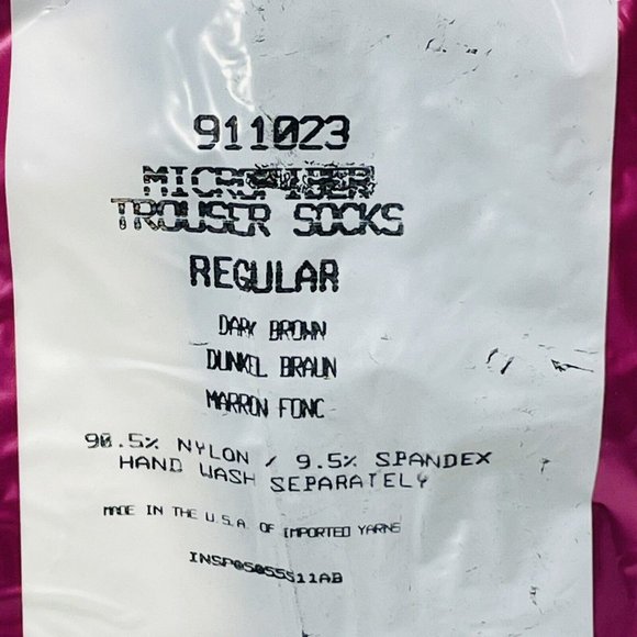 Silkies Trouser Socks 1 Pack Dark Brown Microfiber Regular Size #911O23 - Picture 4 of 7